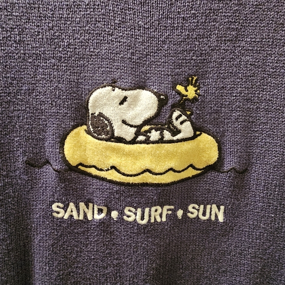 Peanuts Navy Blue Knit Sweater, SZ XL - Picture 4 of 5